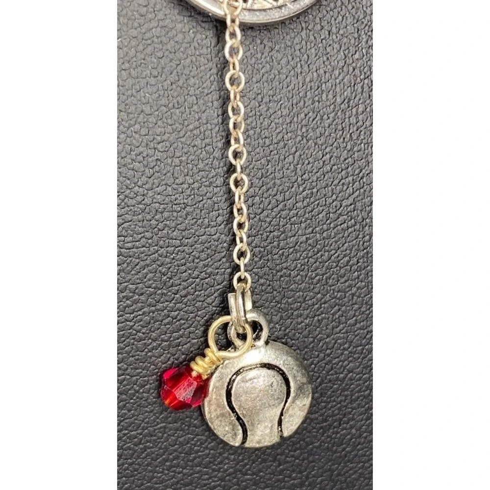 Tennis Racket Necklace‎ Tennis Player Charm Jewelry 925 Sterling Silver